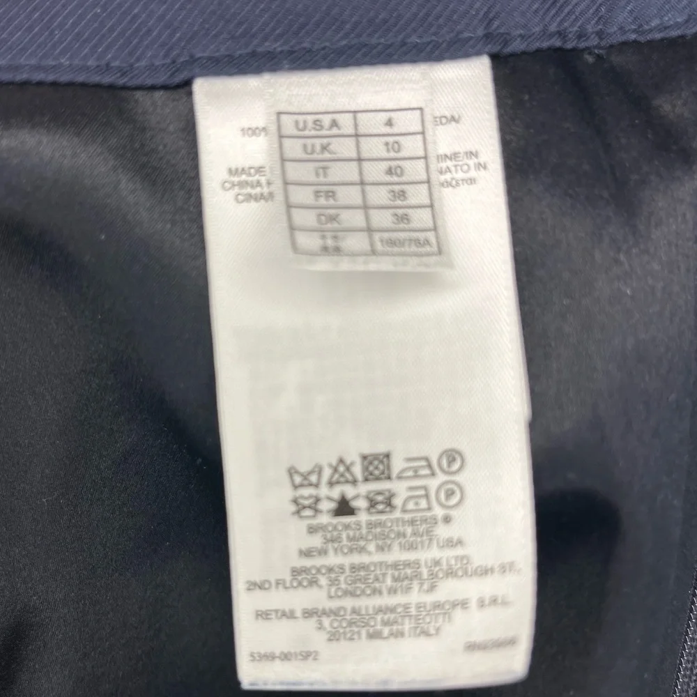 Brooks Brothers Silk Navy and Red Paisley Print Skirt Corpcore Office Luxury - Picture 8 of 9